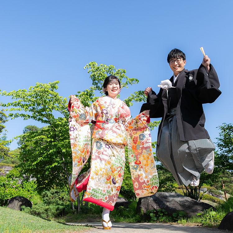 臨江閣和装前撮りロケーションフォト写真だ結婚式